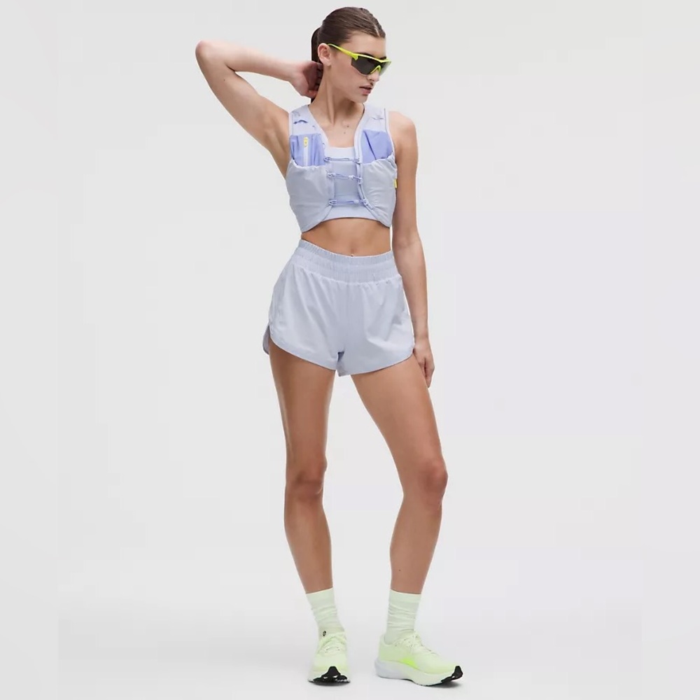 Lululemon Track That High-Rise Swift Lined Running Short 4” Serene Blue Size 4